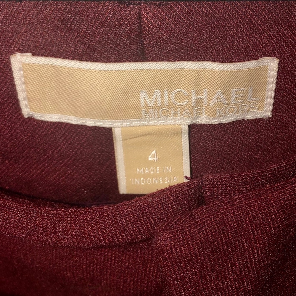 Michael kors burgundy pants